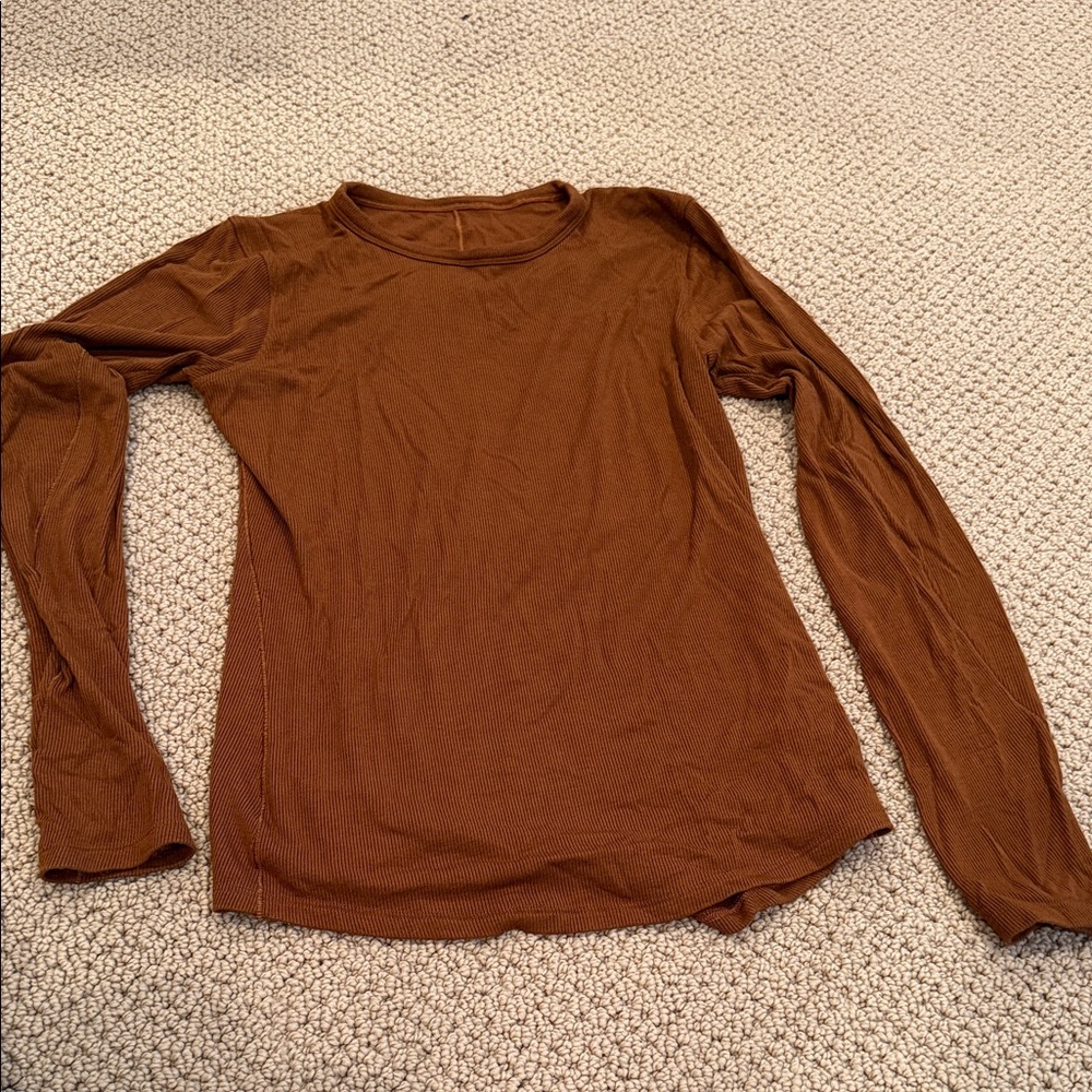 lululemon athletica Brown Long Sleeve Top
